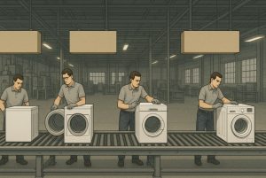 How Are Tasks Divided Among Workers on an Assembly Line