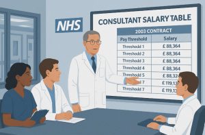 What Are The NHS Consultant Pay Bands Under The 2003 Contract