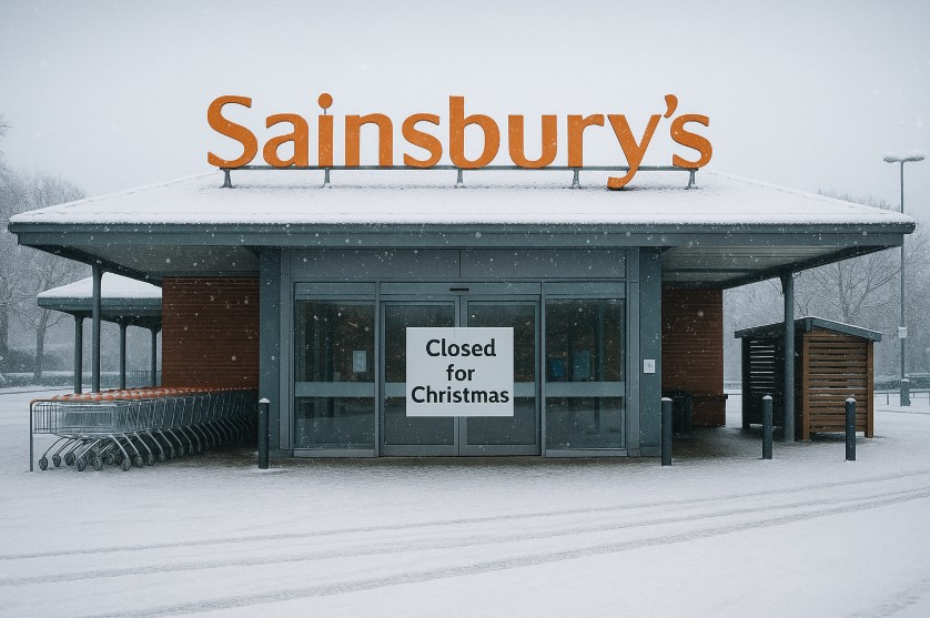 Sainsbury's to Close All UK Supermarkets for One Day During Christmas