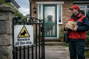 Royal Mail Dog Warning Sign